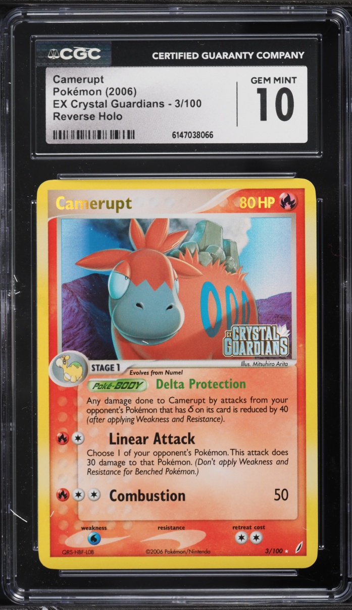 2006 Pokemon EX Crystal Guardians Reverse Holo Camerupt #3 CGC 10 GEM MINT