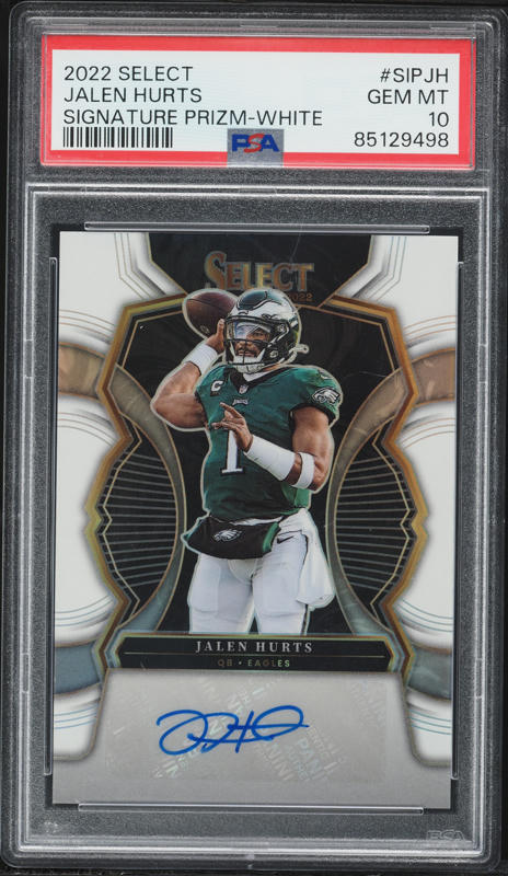 2022 Select Club Level Neon Green Prizm Die-Cut Jalen Hurts /299
