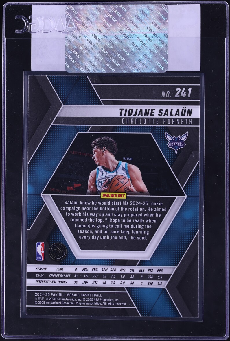 2024 Panini Mosaic Tidjane Salaun ROOKIE #241 CGC AUTH