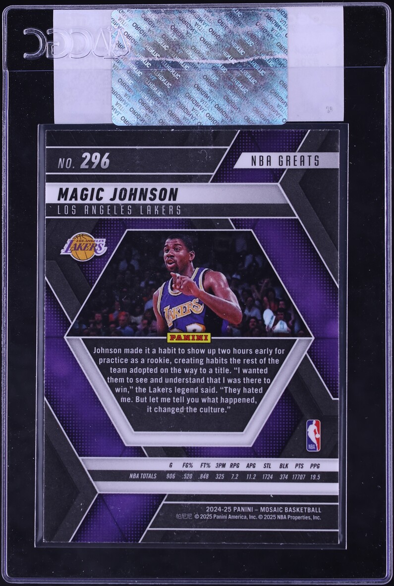 2024 Panini Mosaic Magic Johnson #296 CGC AUTH