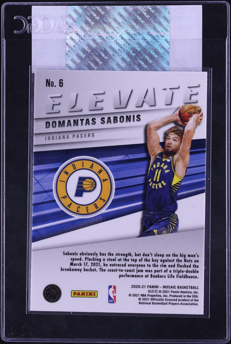 2020 Panini Mosaic Elevate Domantas Sabonis #6 CGC AUTH
