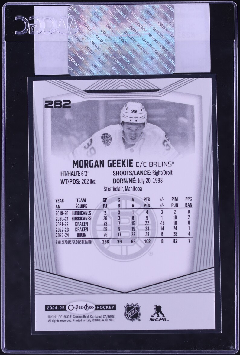 2024 O-Pee-Chee Hockey Morgan Geekie #282 CGC AUTH