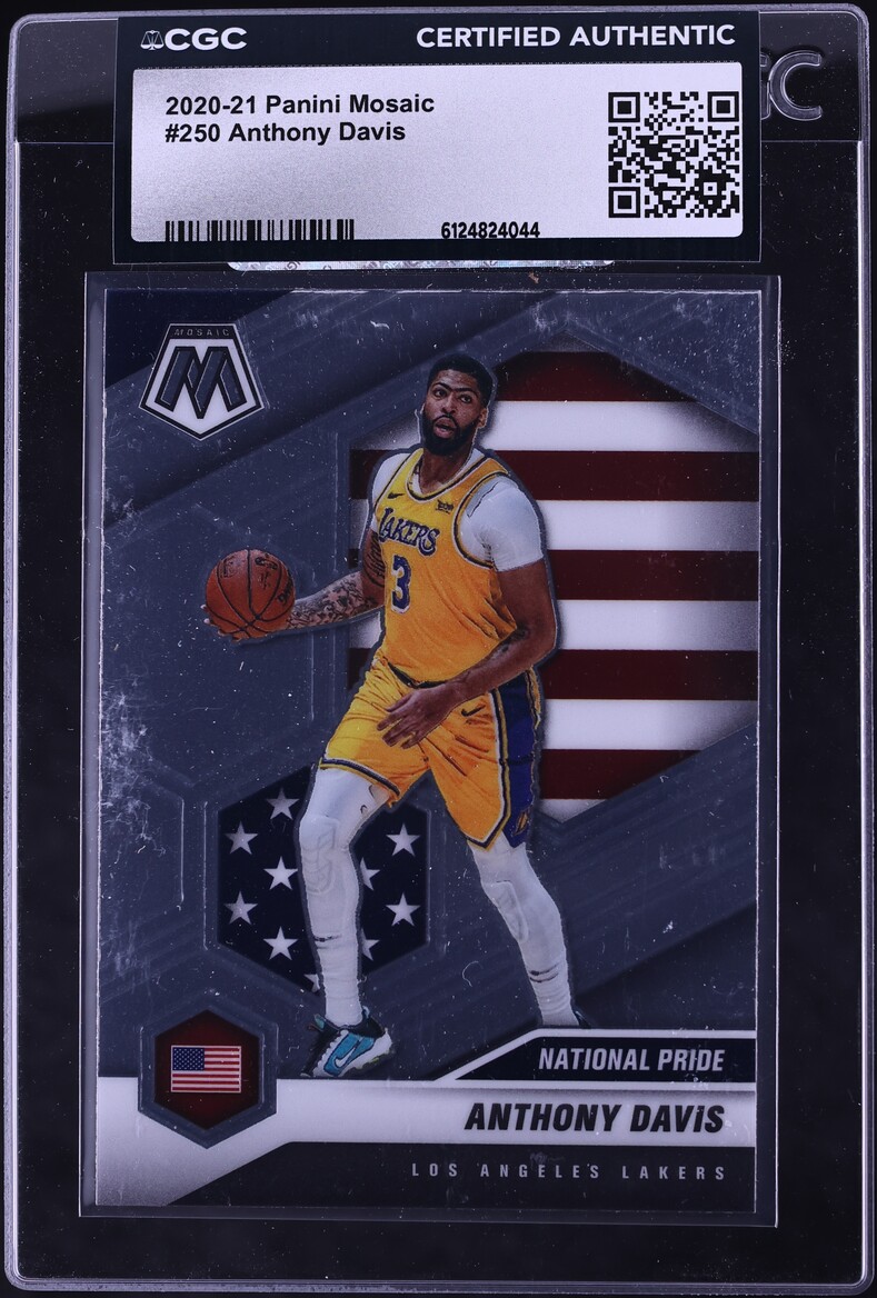 2020 Panini Mosaic Anthony Davis #250 CGC AUTH