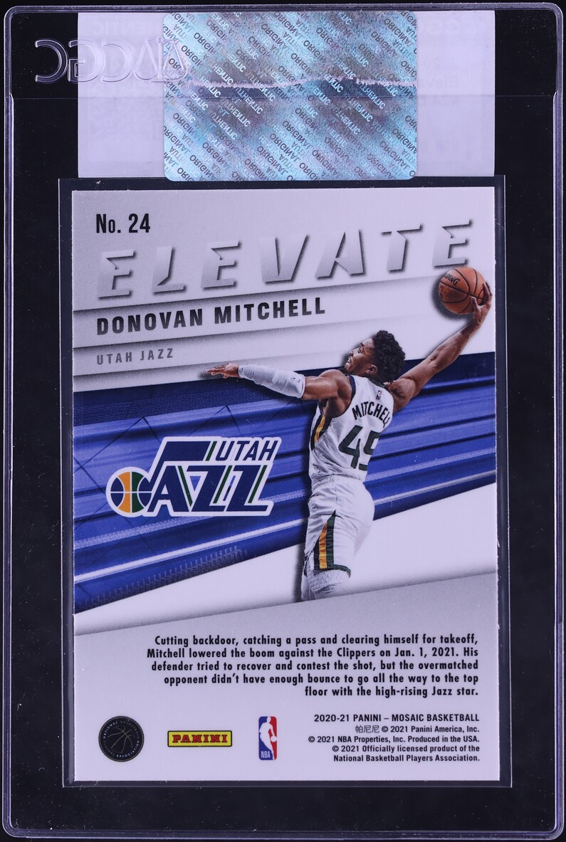 2020 Panini Mosaic Elevate Donovan Mitchell #24 CGC AUTH