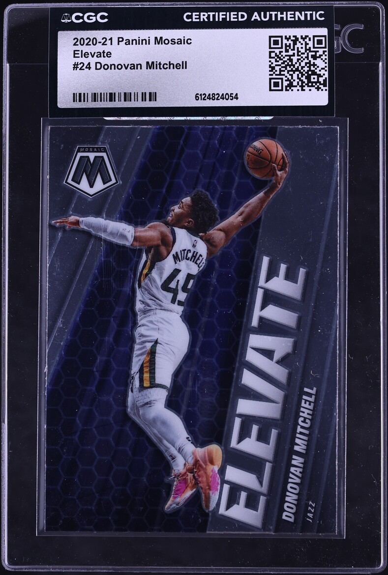 2020 Panini Mosaic Elevate Donovan Mitchell #24 CGC AUTH