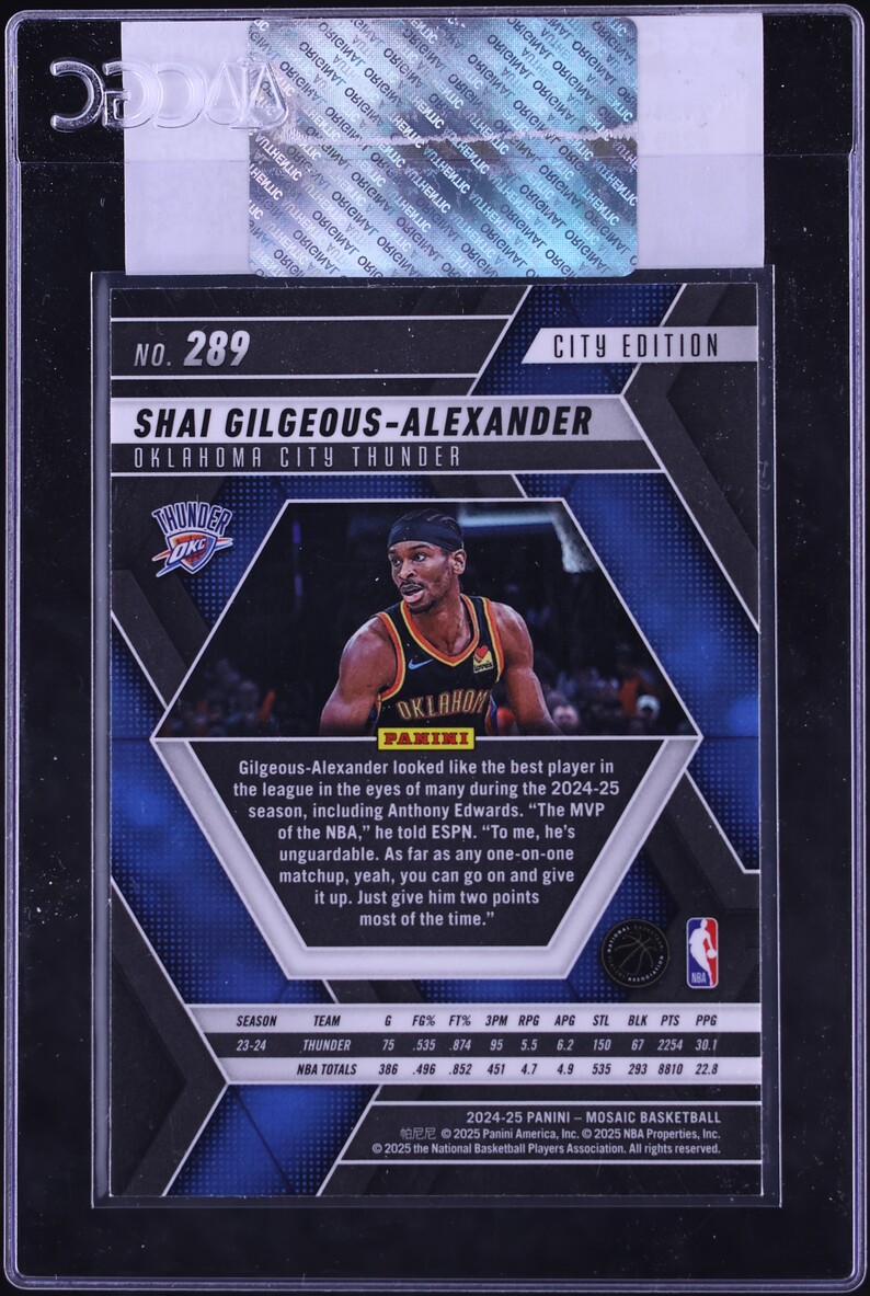 2024 Panini Mosaic Shai Gilgeous-Alexander #289 CGC AUTH
