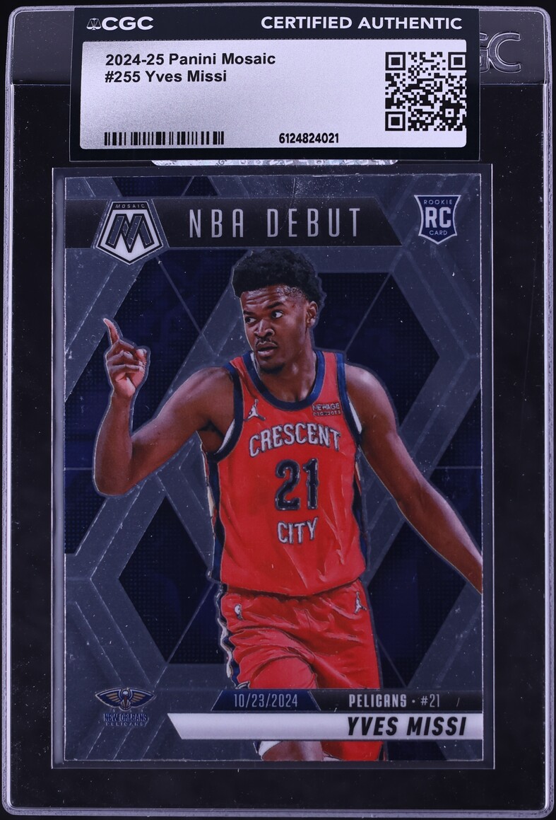 2024 Panini Mosaic Yves Missi ROOKIE #255 CGC AUTH