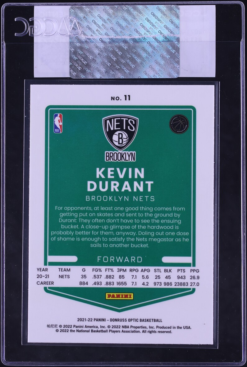 2021 Donruss Optic Kevin Durant #11 CGC AUTH