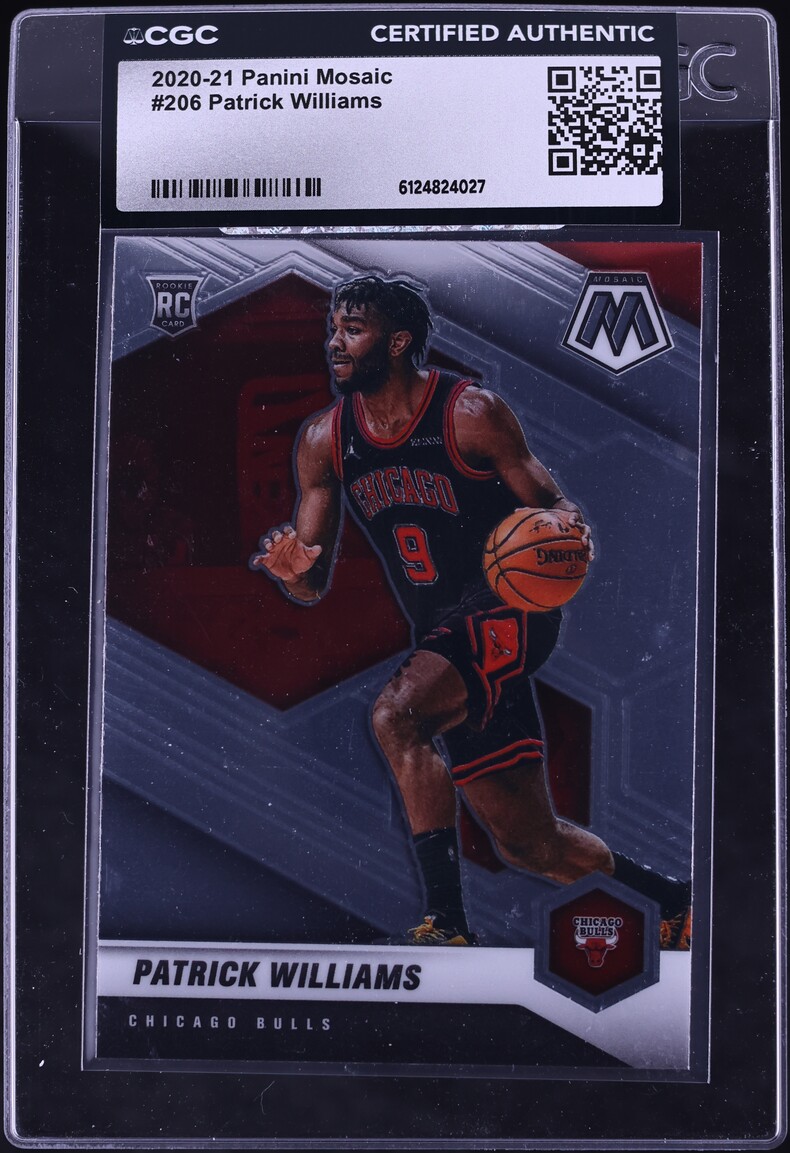 2020 Panini Mosaic Patrick Williams ROOKIE #206 CGC AUTH