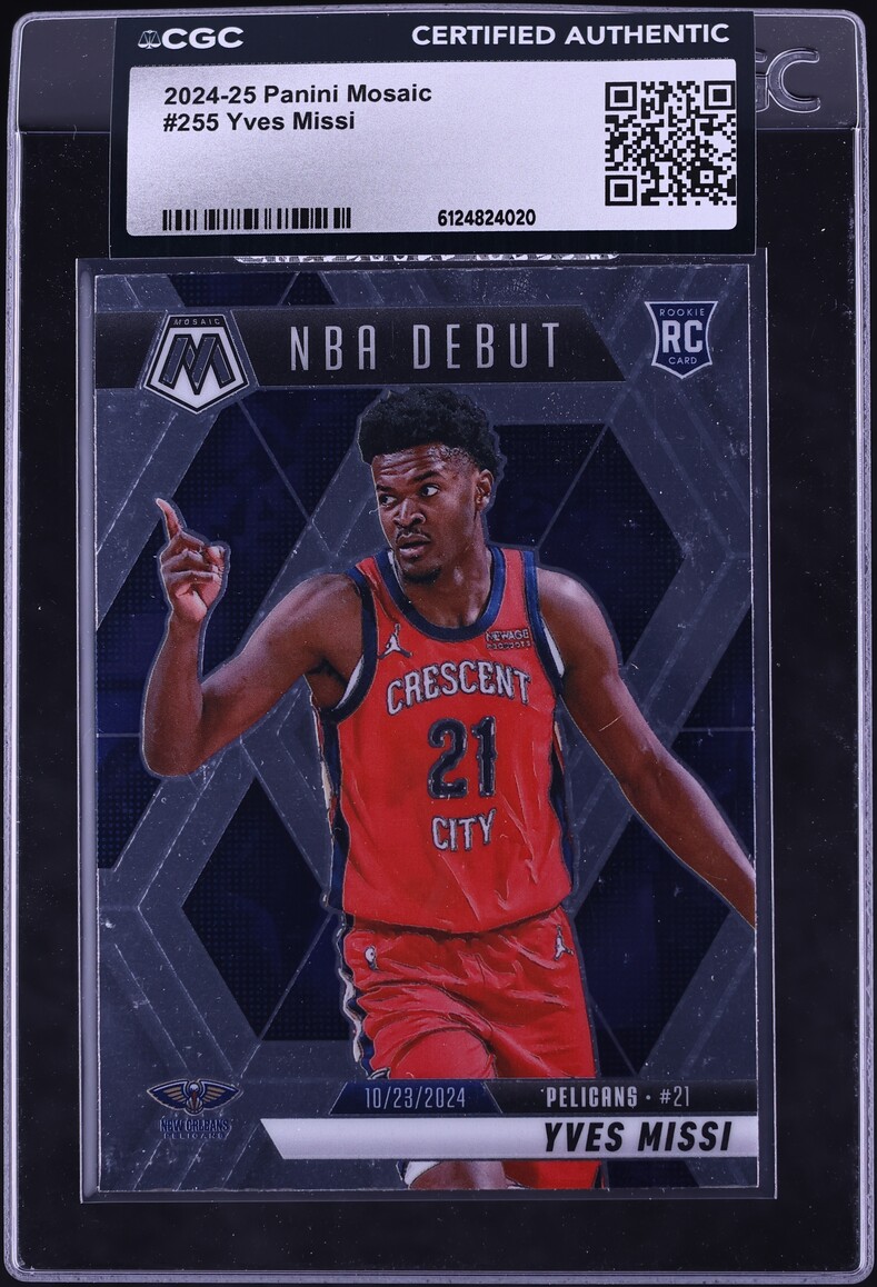 2024 Panini Mosaic Yves Missi ROOKIE #255 CGC AUTH