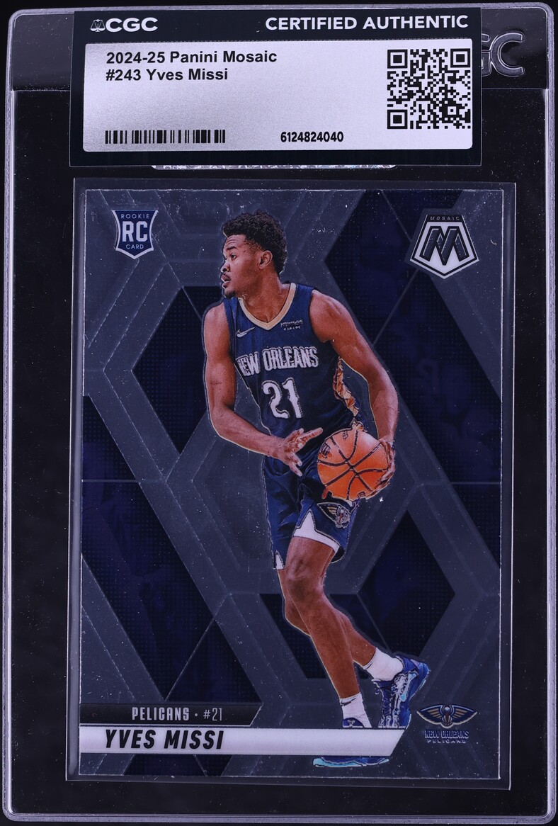 2024 Panini Mosaic Yves Missi ROOKIE #243 CGC AUTH