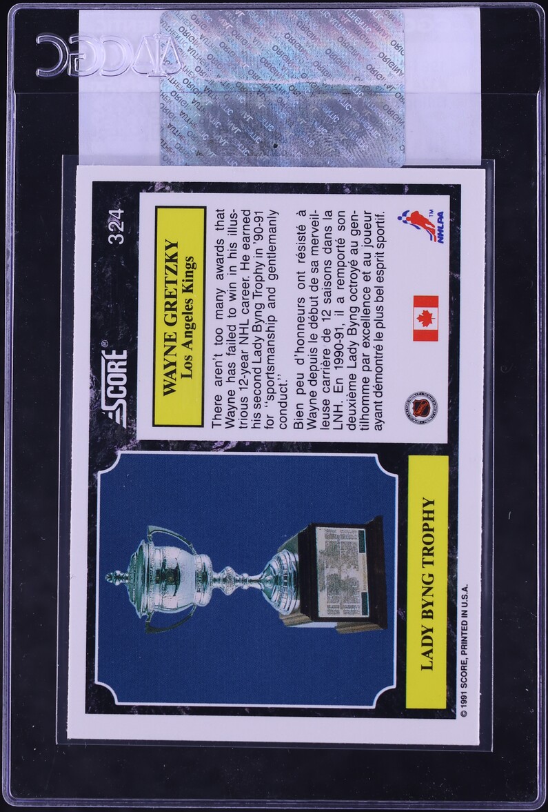 1991 Score Canadian Bilingual Wayne Gretzky #324 CGC AUTH