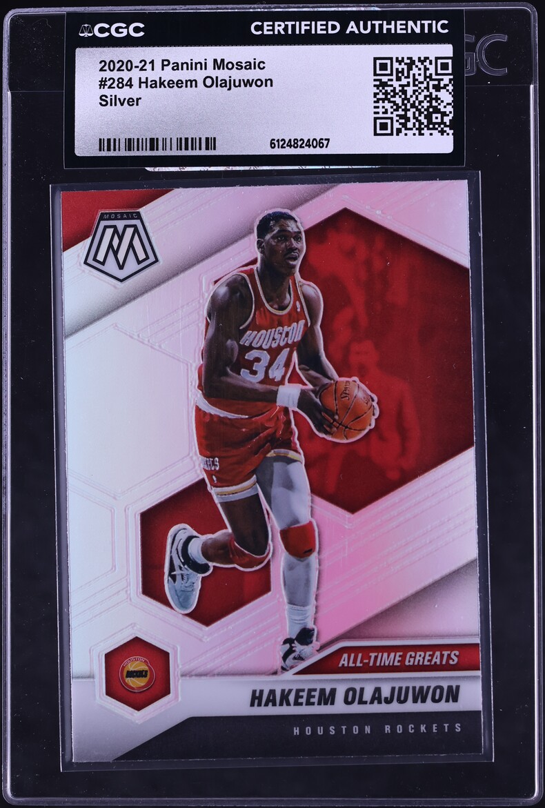 2020 Panini Mosaic Silver Hakeem Olajuwon #284 CGC AUTH