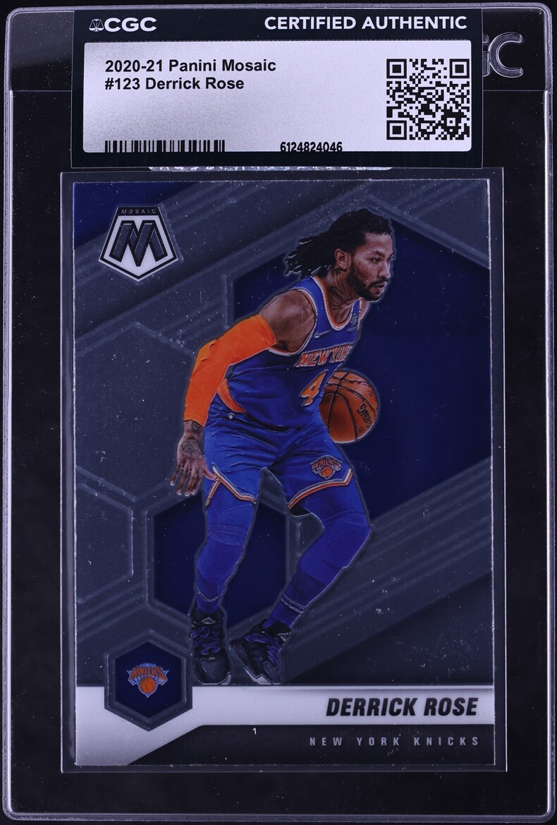 2020 Panini Mosaic Derrick Rose #123 CGC AUTH