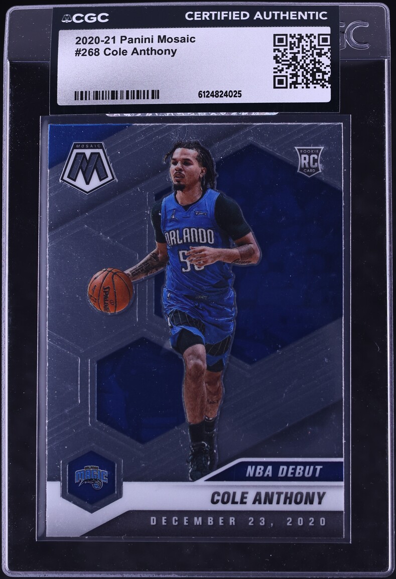 2020 Panini Mosaic Cole Anthony ROOKIE #268 CGC AUTH