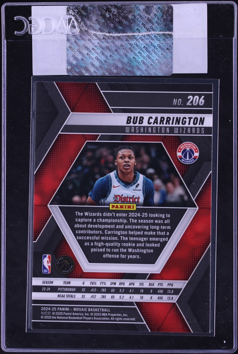 2024 Panini Mosaic Bub Carrington ROOKIE #206 CGC AUTH