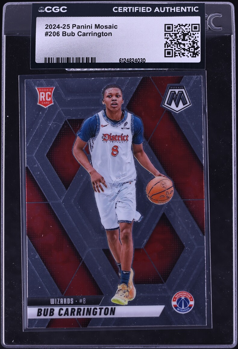 2024 Panini Mosaic Bub Carrington ROOKIE #206 CGC AUTH