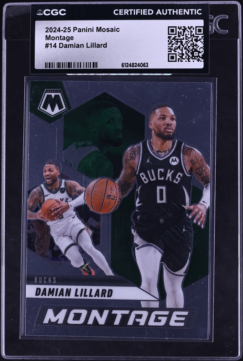 2024 Panini Mosaic Montage Damian Lillard #14 CGC AUTH