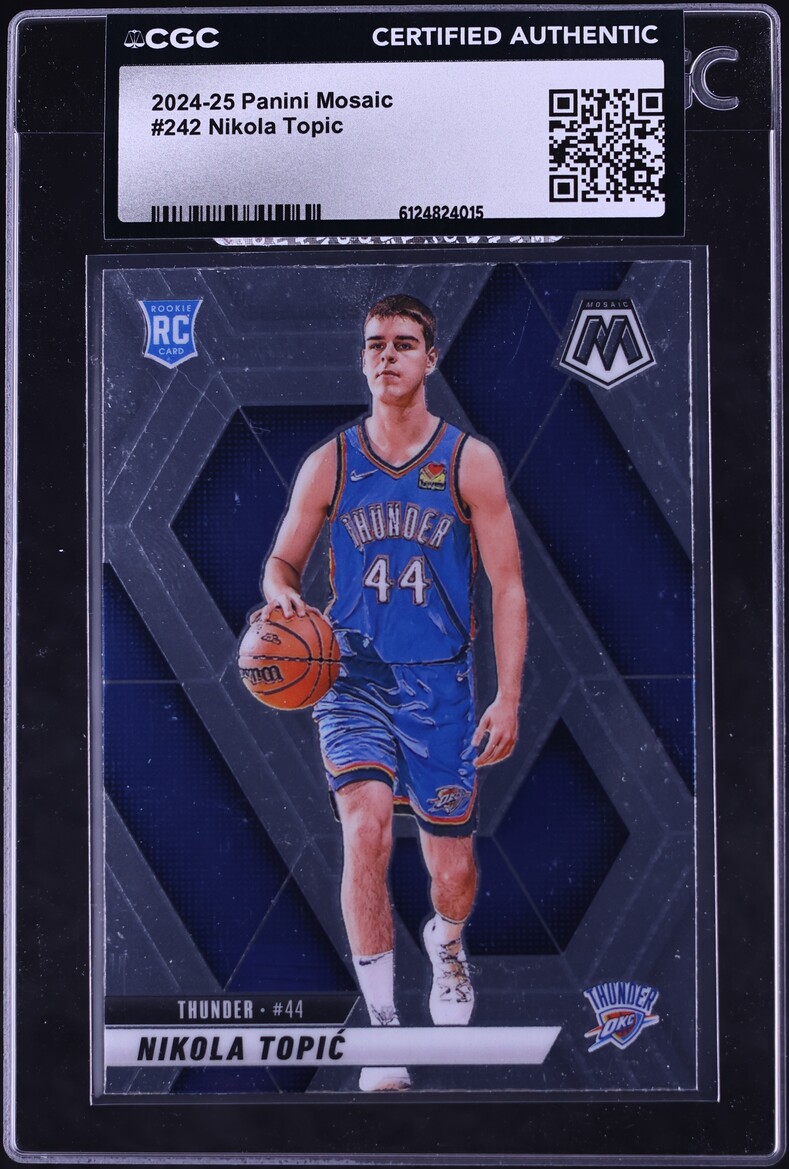 2024 Panini Mosaic Nikola Topic ROOKIE #242 CGC AUTH