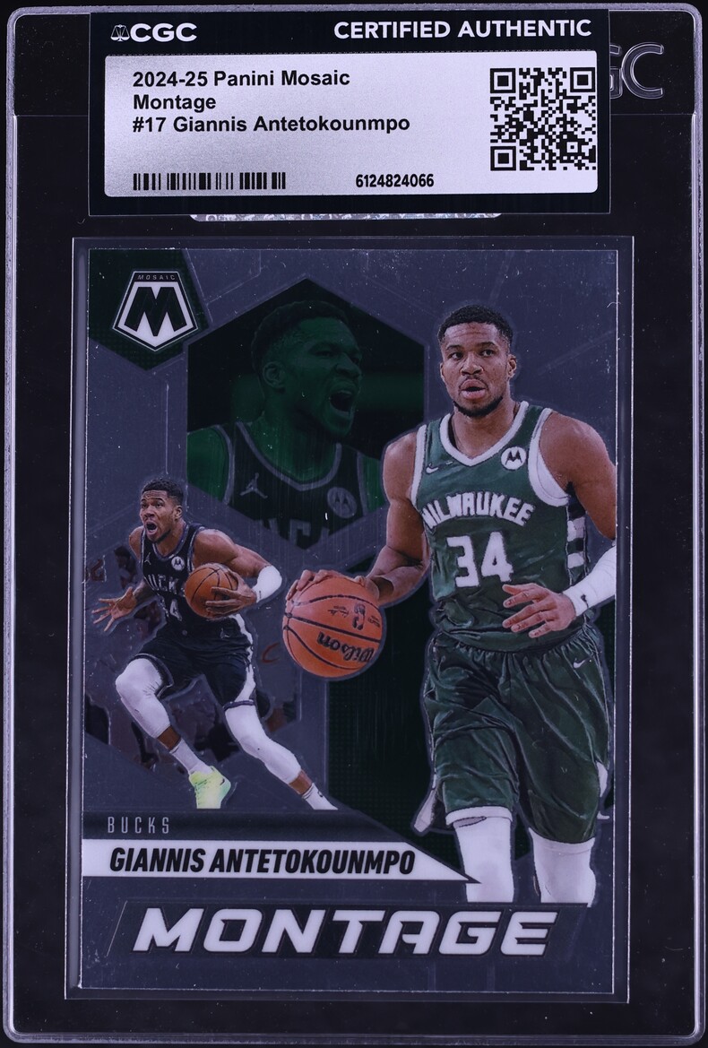 2024 Panini Mosaic Montage Giannis Antetokounmpo #17 CGC AUTH