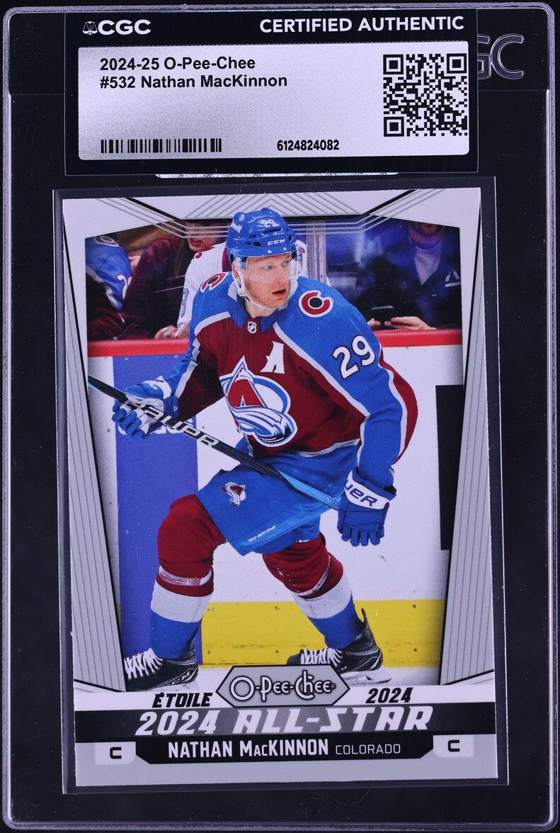 2024 O-Pee-Chee Hockey Nathan MacKinnon #532 CGC AUTH