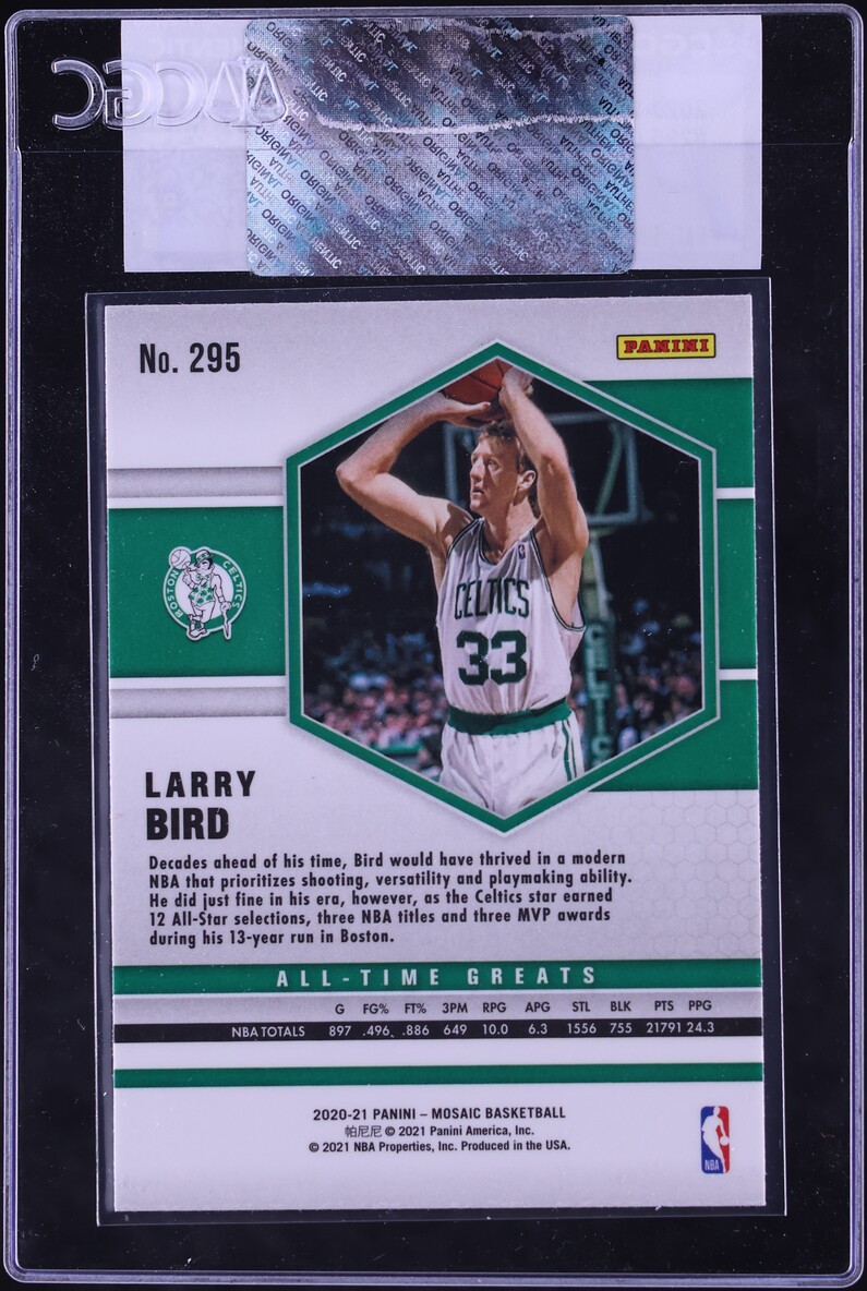 2020 Panini Mosaic Larry Bird #295 CGC AUTH