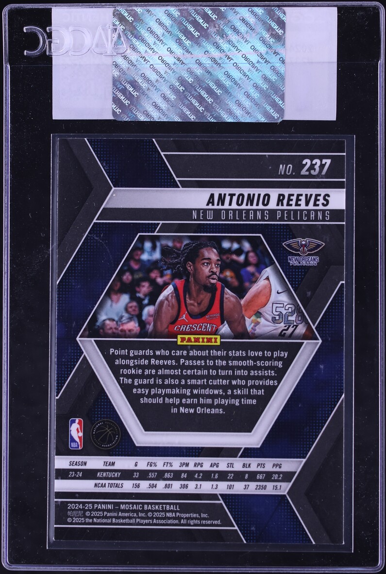 2024 Panini Mosaic Antonio Reeves ROOKIE #237 CGC AUTH