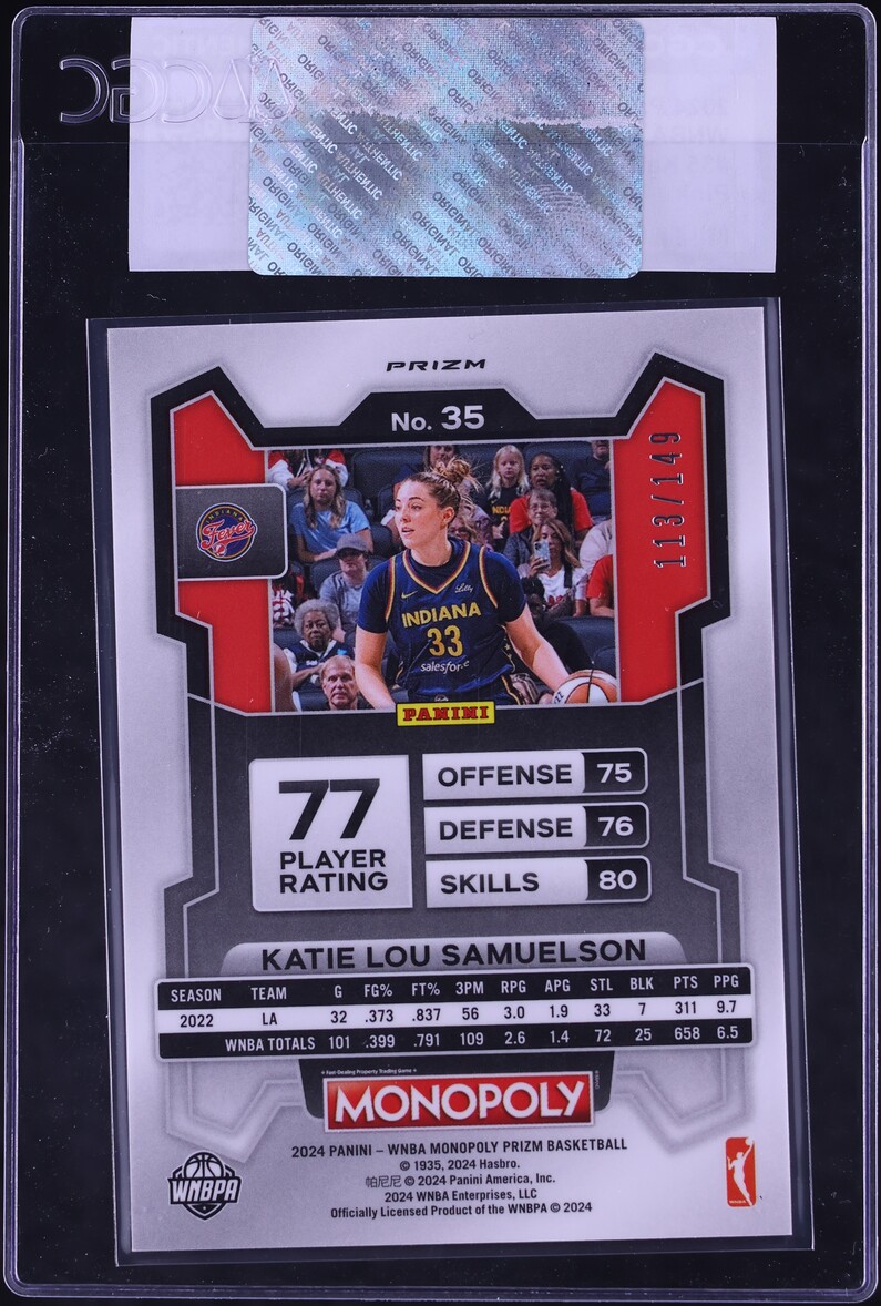 2024 Panini Prizm Monopoly WNBA Pink Katie Lou Samuelson /149 #35 CGC AUTH