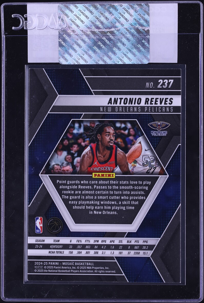 2024 Panini Mosaic Antonio Reeves ROOKIE #237 CGC AUTH