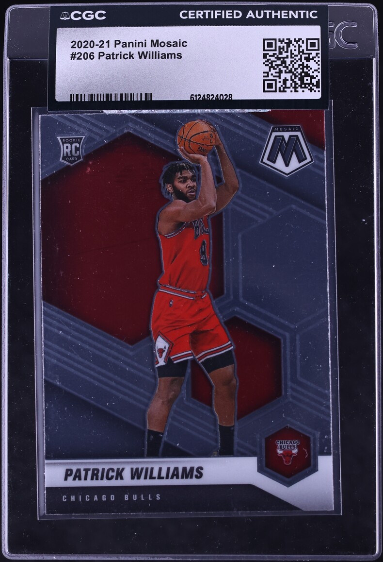 2020 Panini Mosaic Patrick Williams ROOKIE #206 CGC AUTH