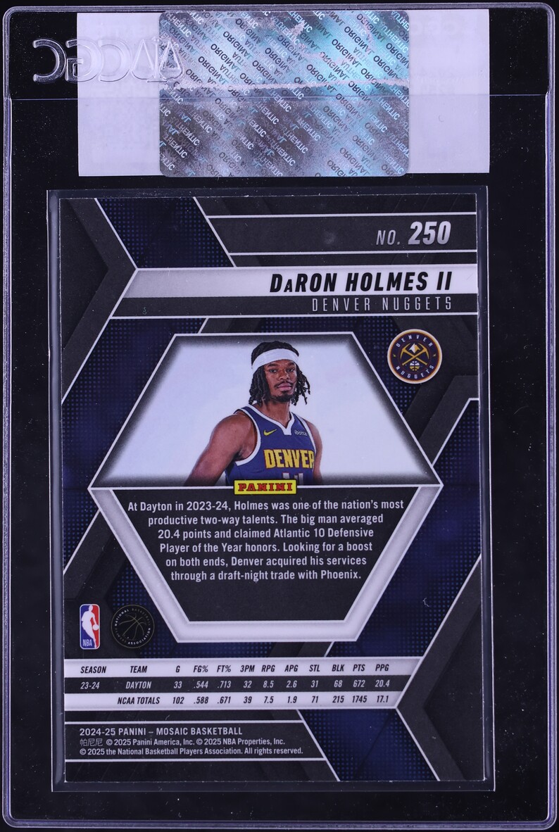 2024 Panini Mosaic DaRon Holmes II ROOKIE #250 CGC AUTH