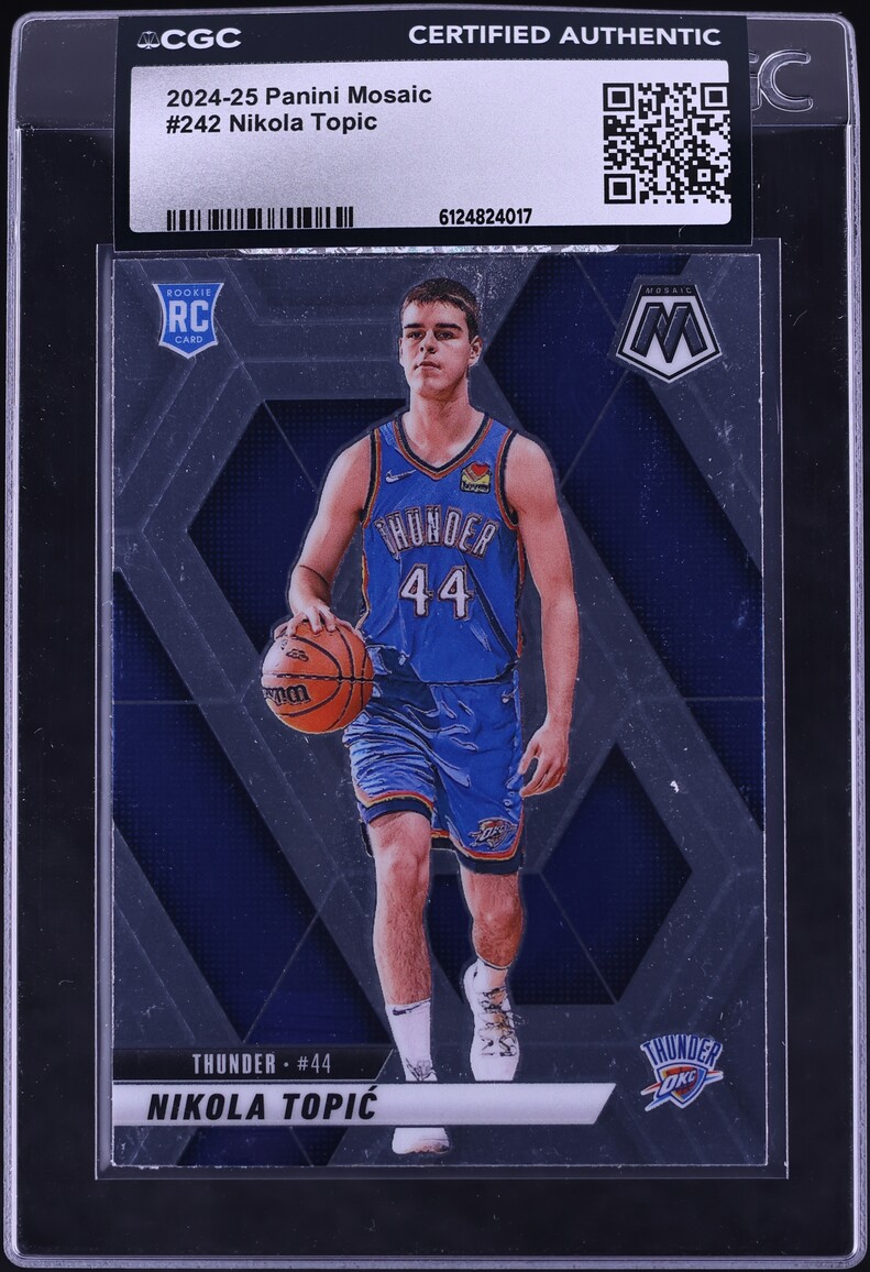 2024 Panini Mosaic Nikola Topic ROOKIE #242 CGC AUTH