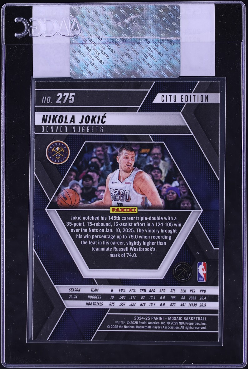 2024 Panini Mosaic Nikola Jokic #275 CGC AUTH