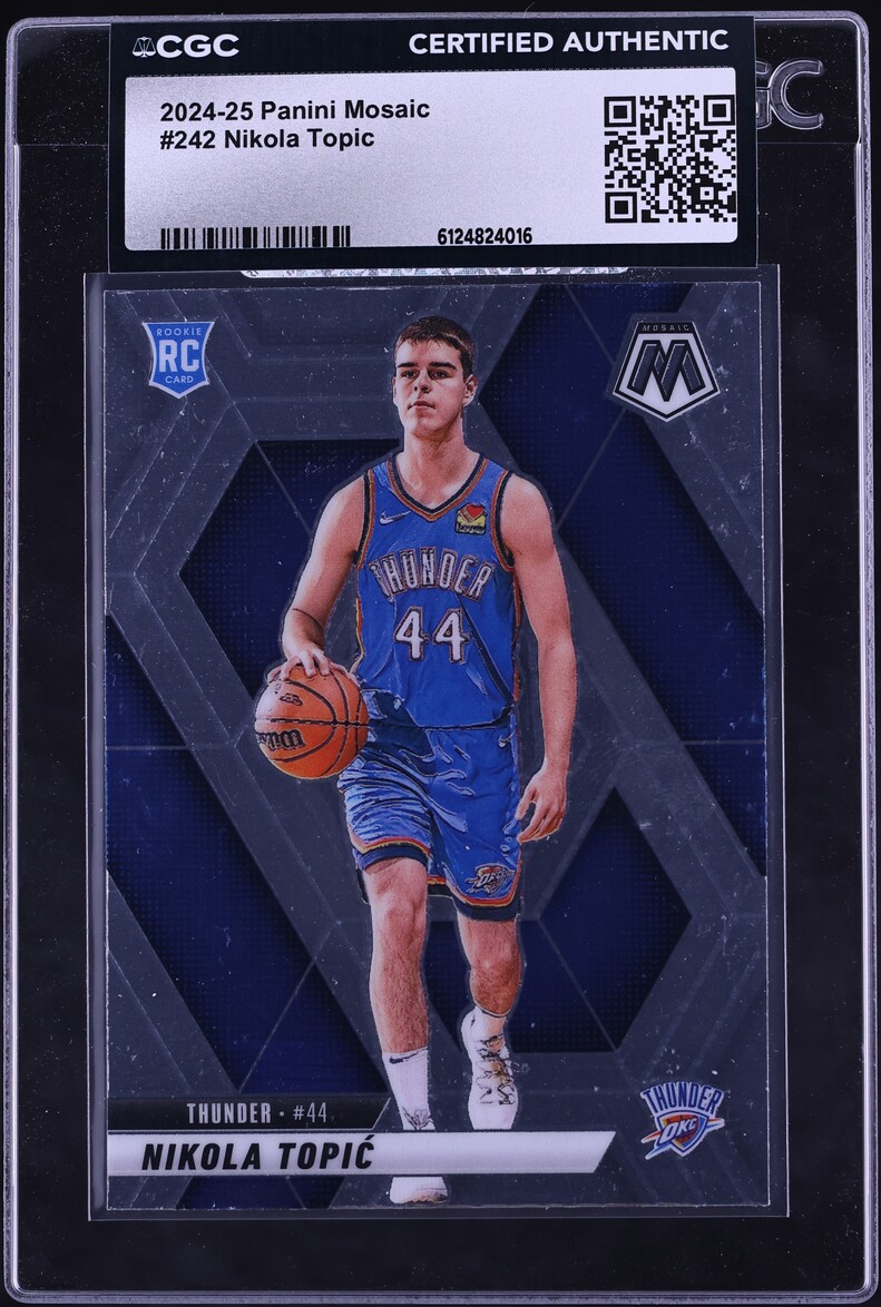 2024 Panini Mosaic Nikola Topic ROOKIE #242 CGC AUTH