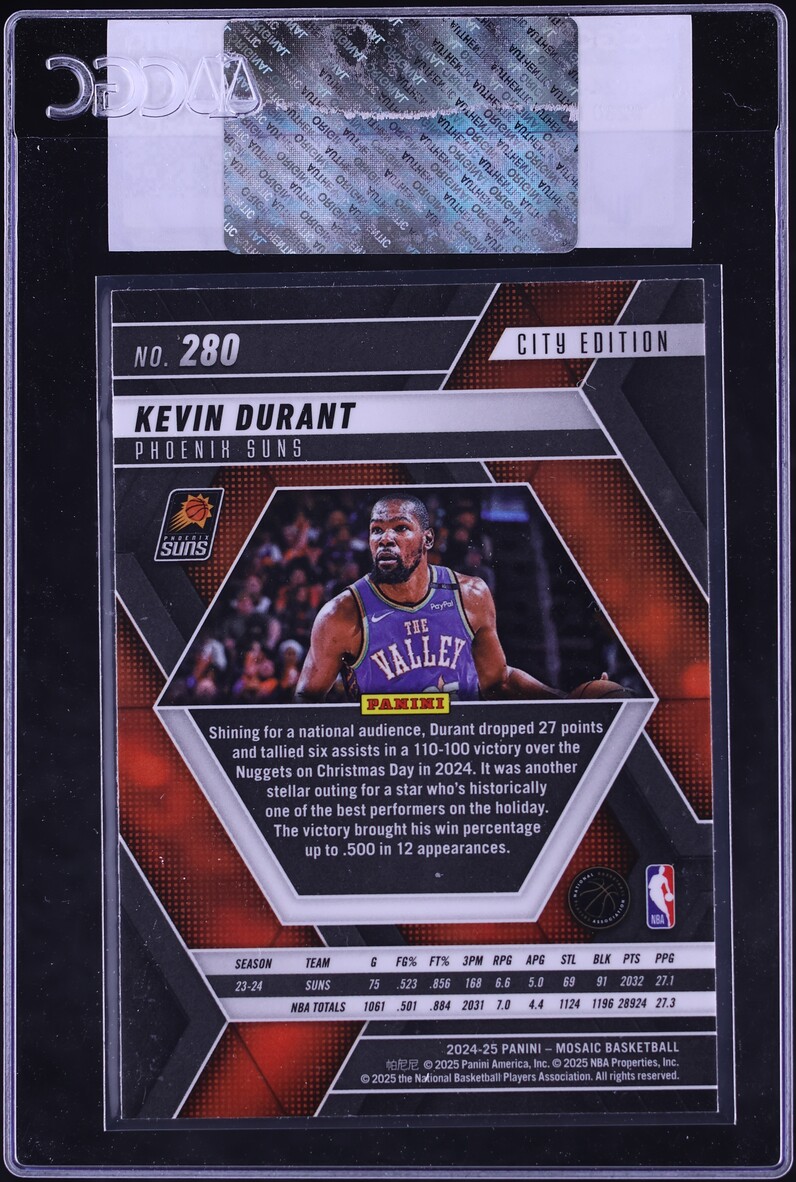 2024 Panini Mosaic Kevin Durant #280 CGC AUTH