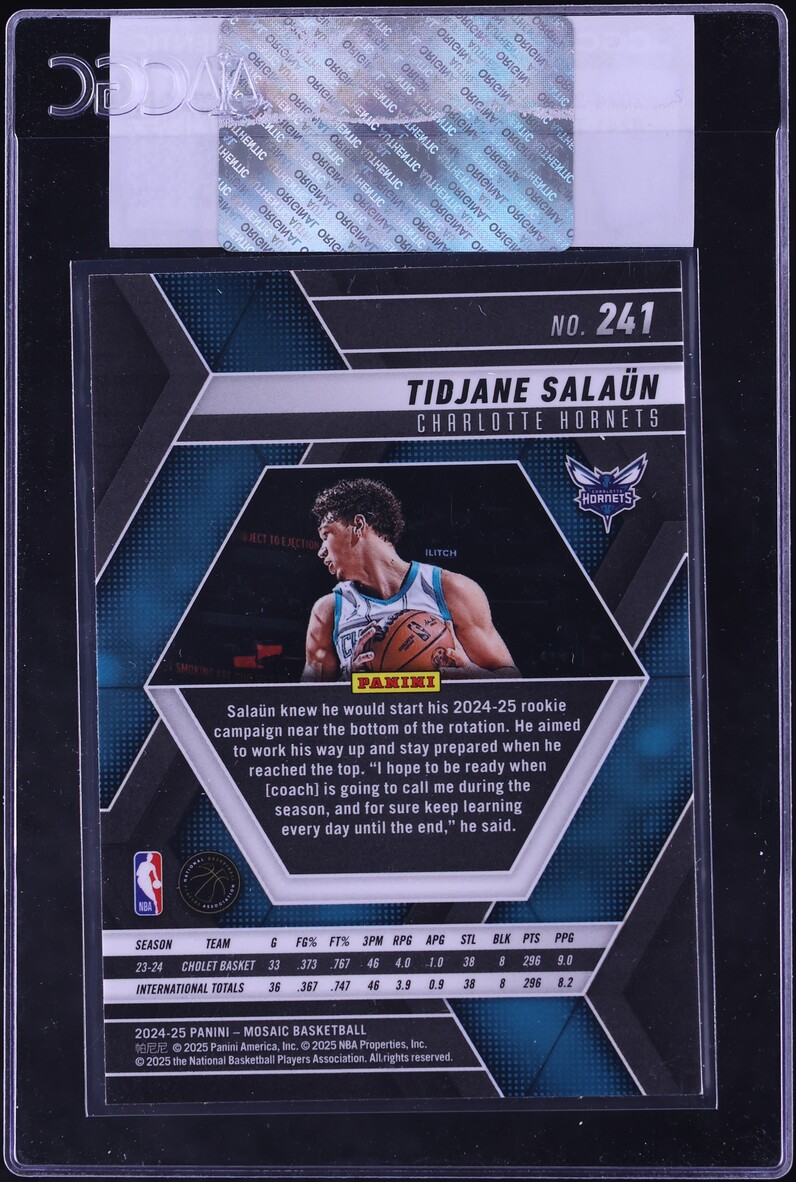 2024 Panini Mosaic Tidjane Salaun ROOKIE #241 CGC AUTH