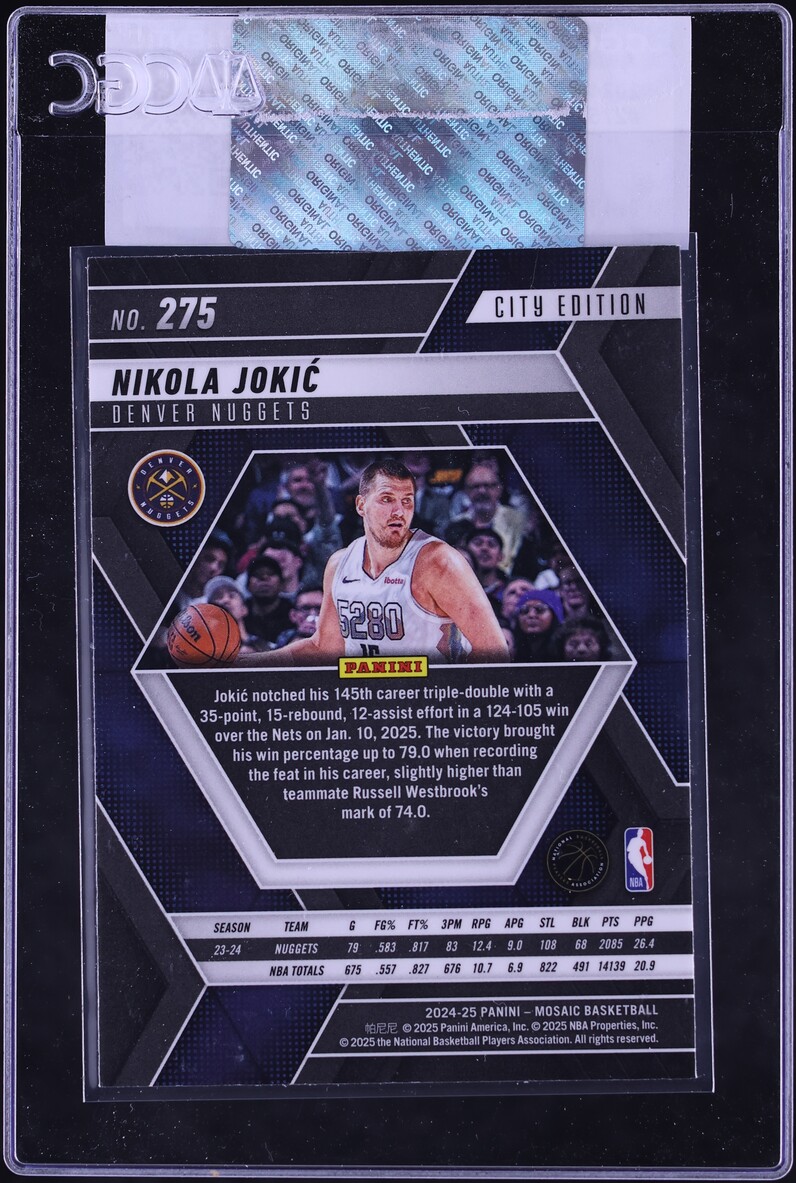 2024 Panini Mosaic Nikola Jokic #275 CGC AUTH