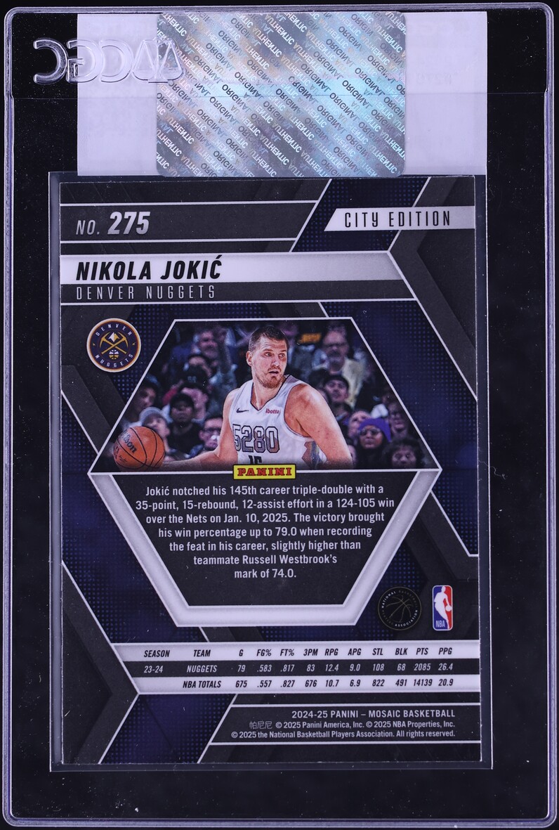 2024 Panini Mosaic Nikola Jokic #275 CGC AUTH