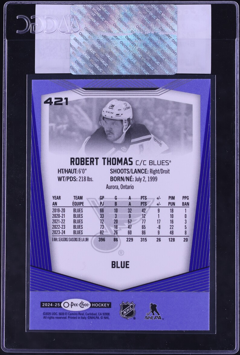 2024 O-Pee-Chee Blue Border Robert Thomas #421 CGC AUTH
