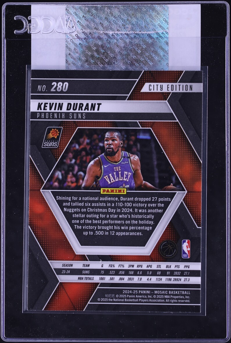 2024 Panini Mosaic Kevin Durant #280 CGC AUTH