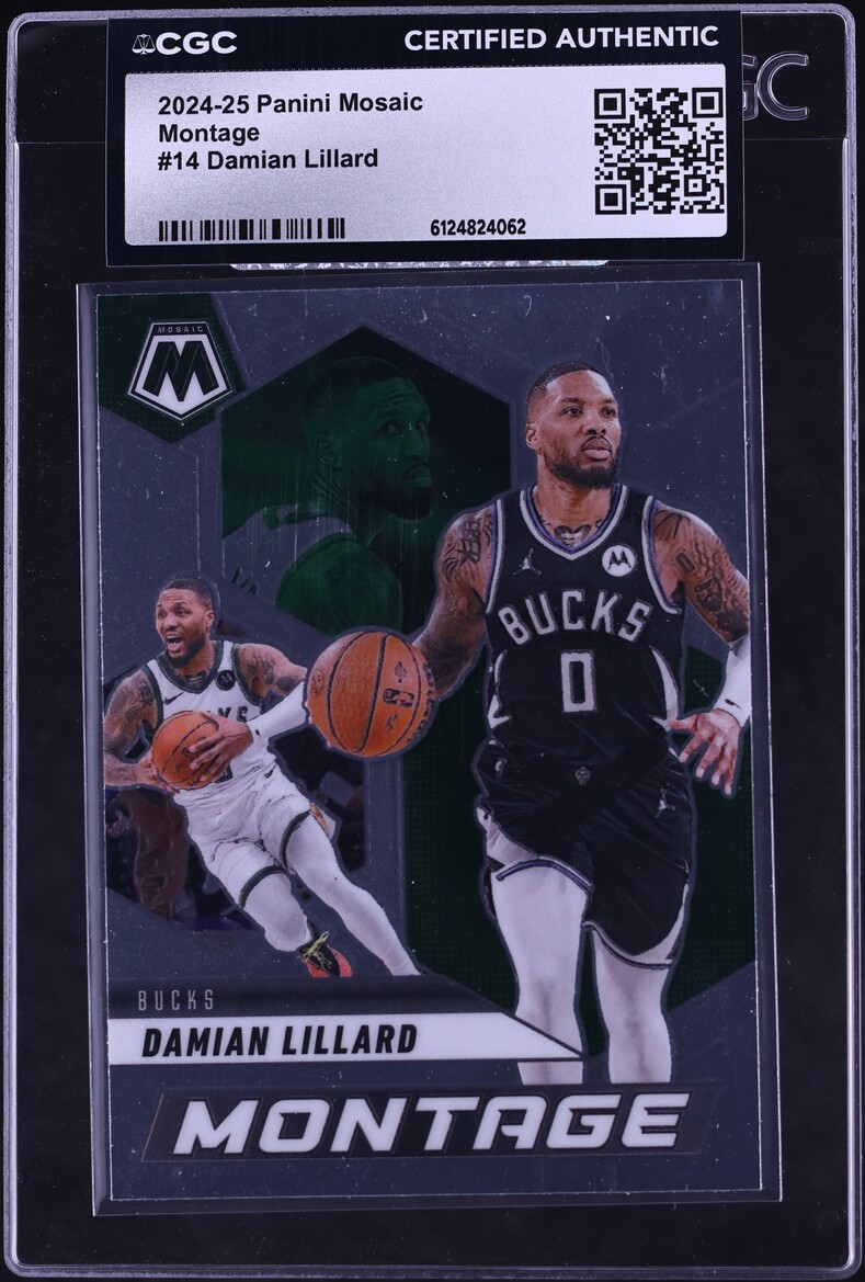 2024 Panini Mosaic Montage Damian Lillard #14 CGC AUTH