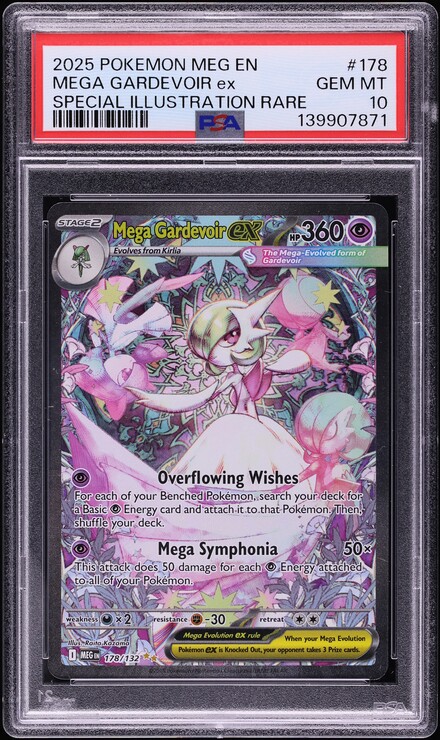 2025 Pokemon Mega Evolution SIR Mega Gardevoir EX #178 PSA 10 GEM