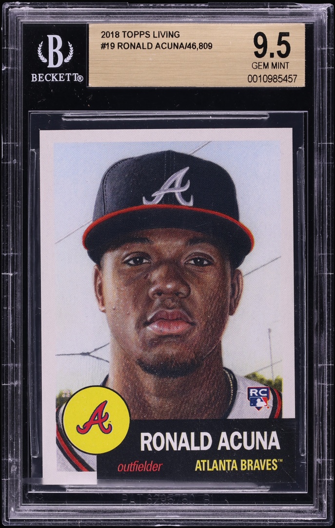 2018 Topps Living Ronald Acuna Jr. ROOKIE #19 BGS 9.5 GEM MINT