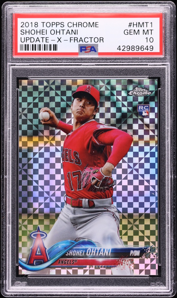 2018 Topps Chrome Update Xfractor Shohei Ohtani ROOKIE /99 #HMT1 PSA 10 GEM MINT