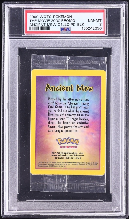 2000 Pokemon The Movie Promo Cello Pack Ancient Mew PSA 8 NM-MT