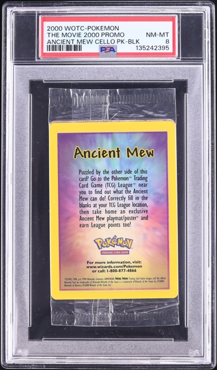 2000 Pokemon The Movie Promo Cello Pack Ancient Mew PSA 8 NM-MT