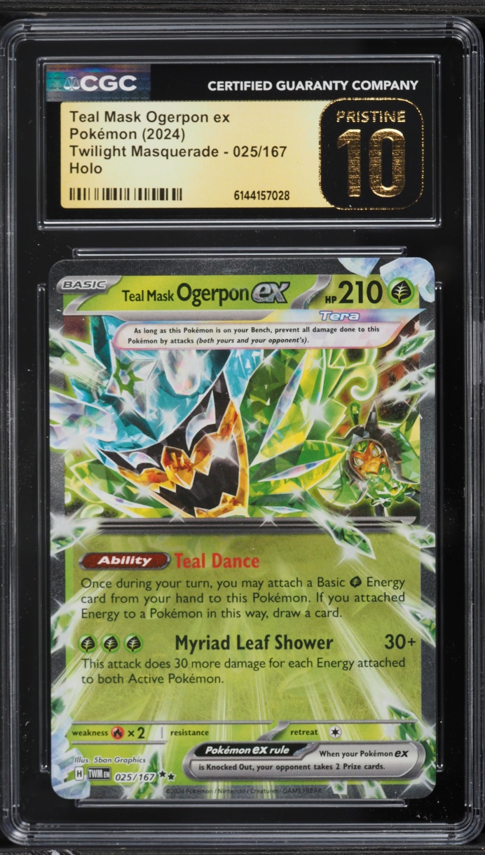 2024 Pokemon Scarlet & Violet Twilight Masquerade Holo Teal Mask Ogerpon EX #25 CGC 10 PRISTINE