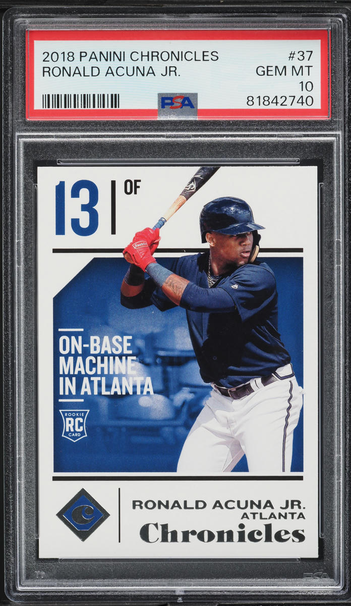 2018 Panini Chronicles Ronald Acuna Jr. ROOKIE #37 PSA 10 GEM MINT