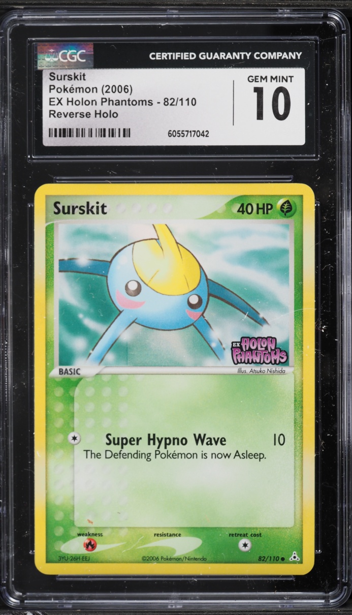 2006 Pokemon EX Holon Phantoms Reverse Holo Surskit #82 CGC 10 GEM MINT