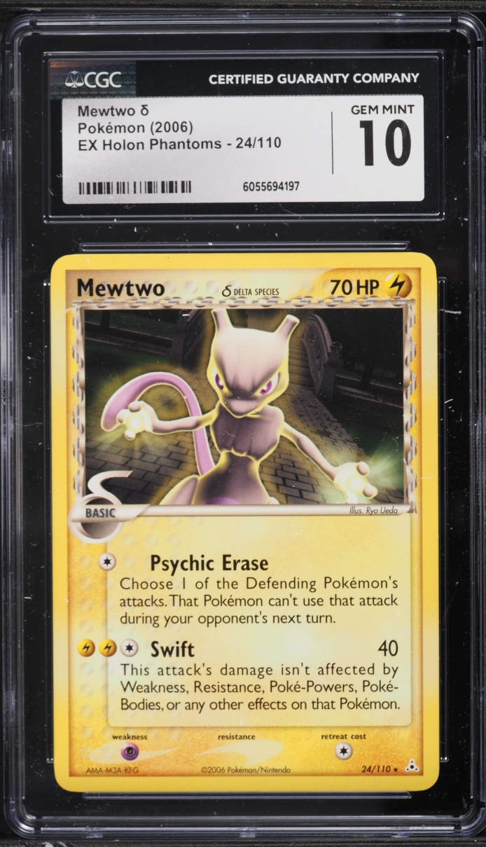 2006 Pokemon EX Holon Phantoms Mewtwo #24 CGC 10 GEM MINT